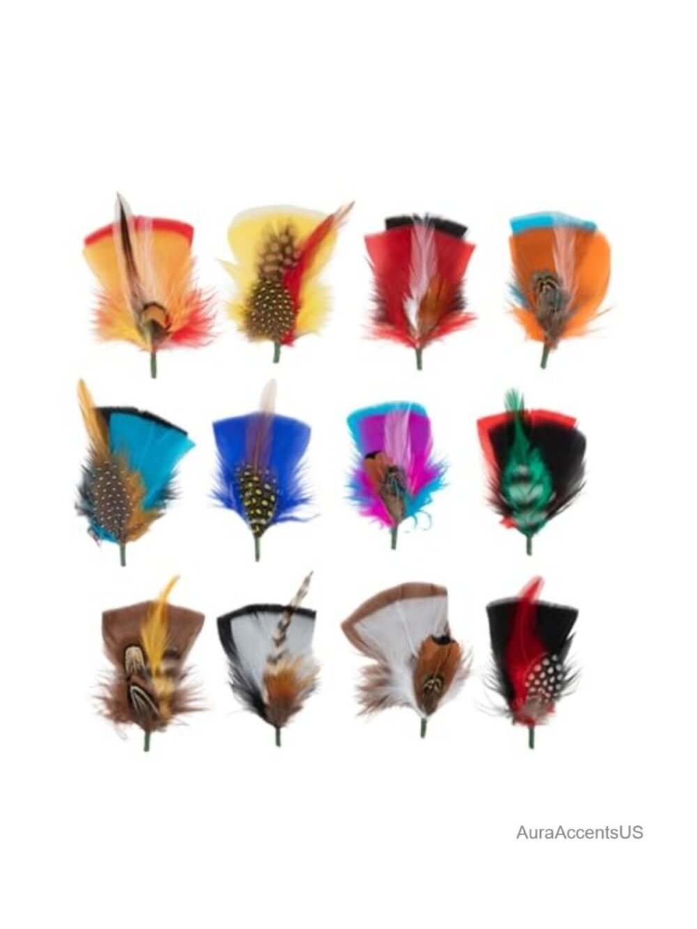 Natural Feather Hat Accessories for Fedora Cowboy Hats